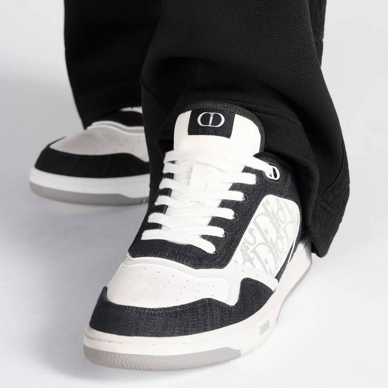 Dior B27 Black White Oblique Print Low Top Sneakers
