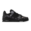Louis Vuitton Trainer Black Damier Denim Leather Sneakers