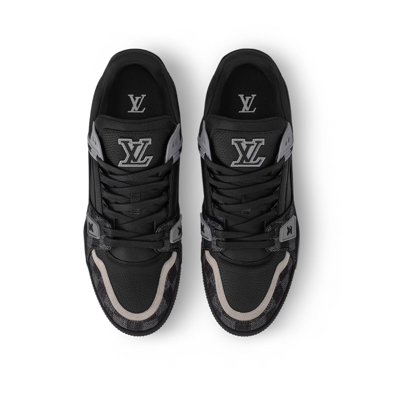 Louis Vuitton Trainer Black Damier Denim Leather Sneakers