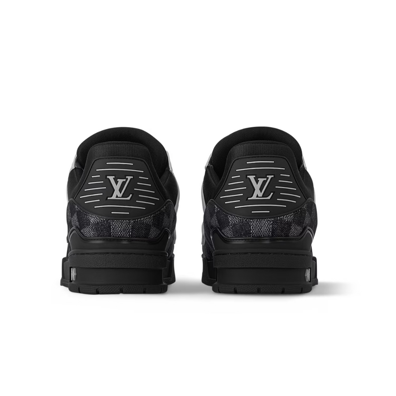 Louis Vuitton Trainer Black Damier Denim Leather Sneakers