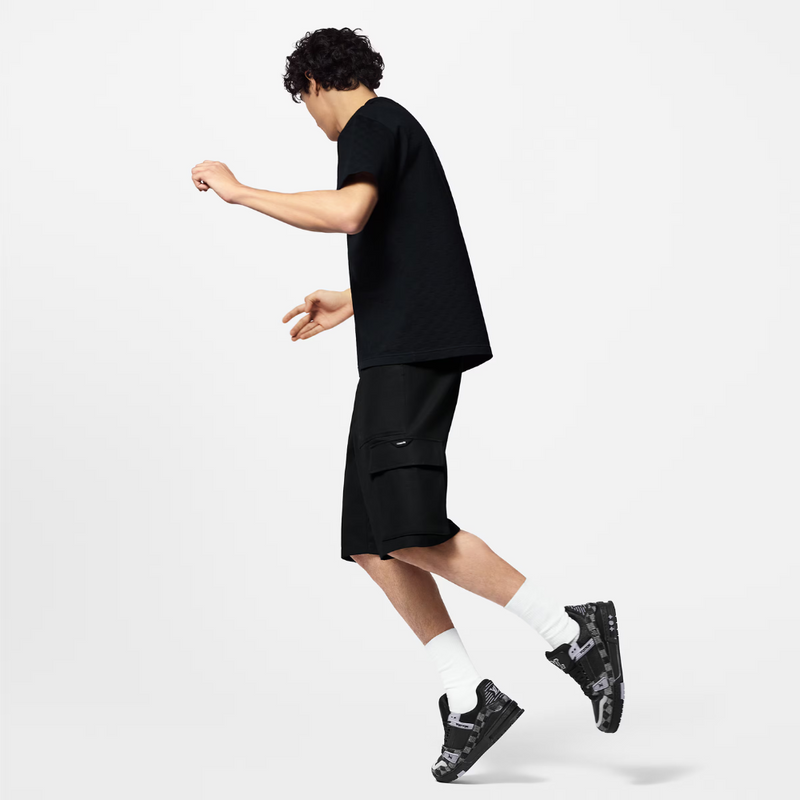 Louis Vuitton Trainer Black Damier Denim Leather Sneakers