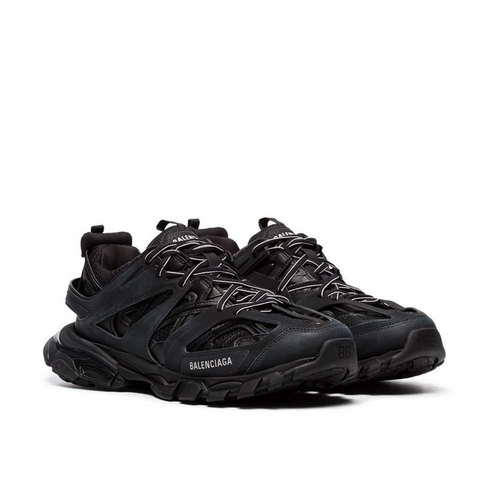 Balenciaga Track Black Mesh Nylon Runner Sneakers