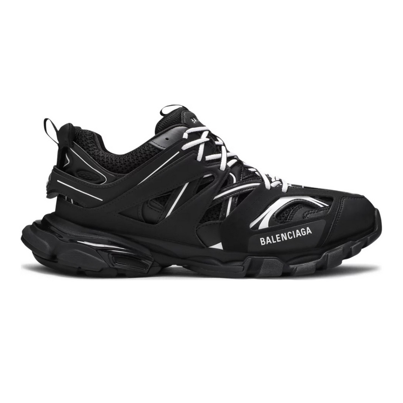 Balenciaga Track Black White Accent Mesh Nylon Runner Sneakers