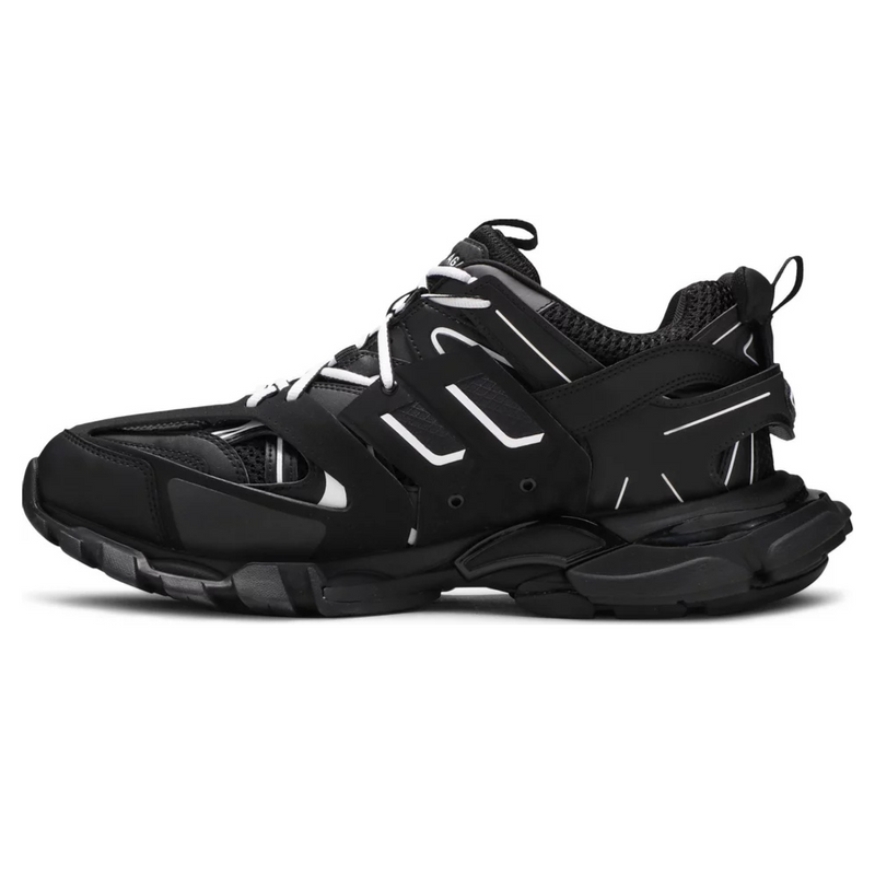 Balenciaga Track Black White Accent Mesh Nylon Runner Sneakers
