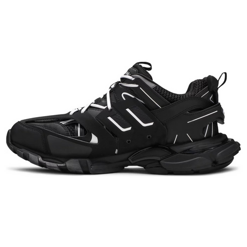 Balenciaga Track Black White Accent Mesh Nylon Runner Sneakers