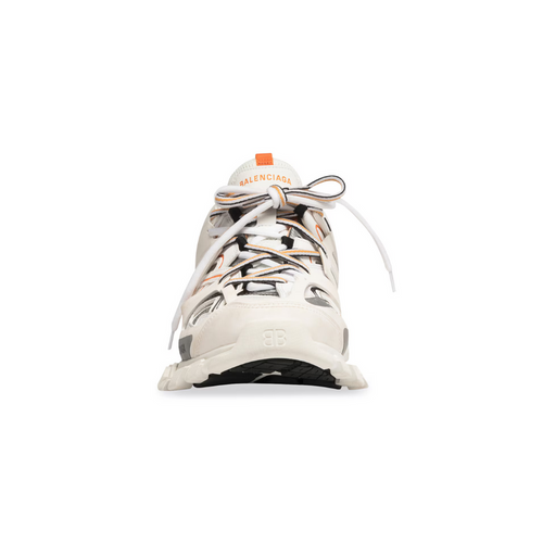 Balenciaga Track White Orange Mesh Nylon Runner Sneakers