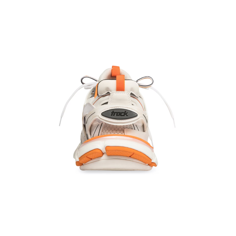 Balenciaga Track White Orange Mesh Nylon Runner Sneakers