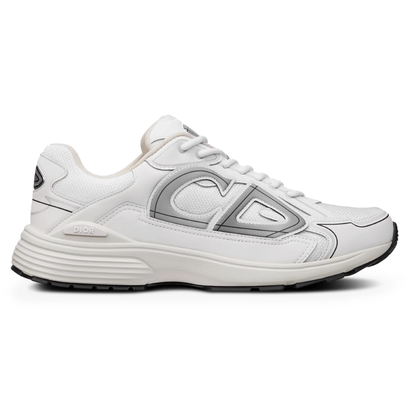 Dior B30 White Silver Technical Mesh Sneakers