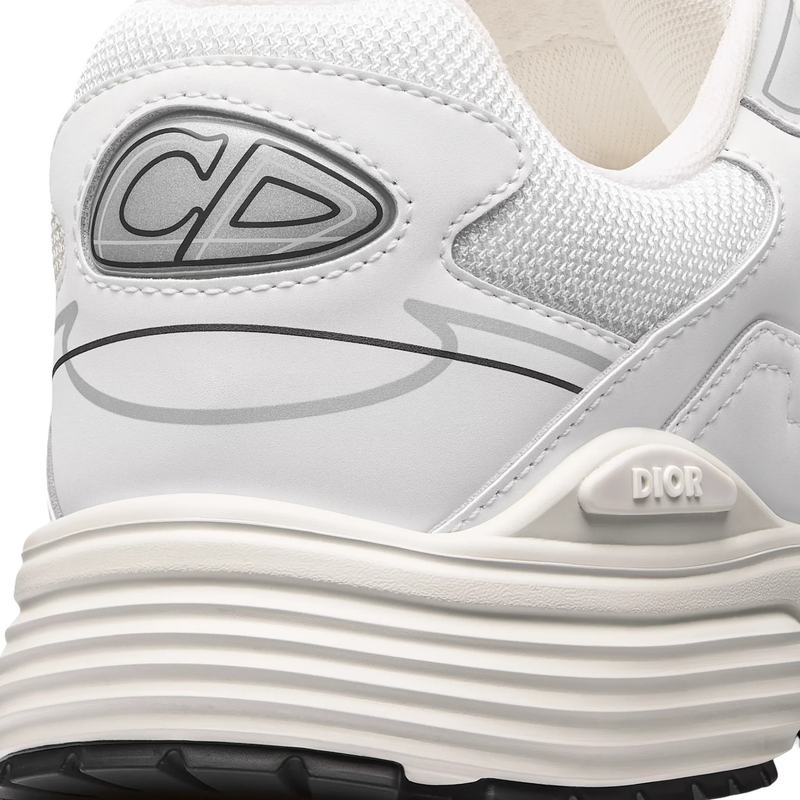 Dior B30 White Silver Technical Mesh Sneakers