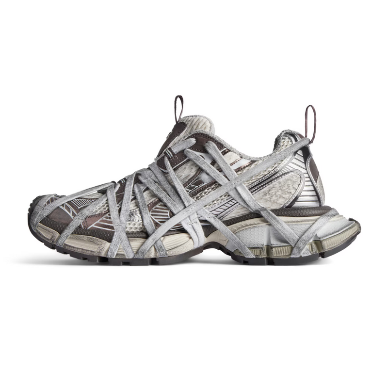 Balenciaga 3XL Silver Brown Multi Lace-Up Sneakers