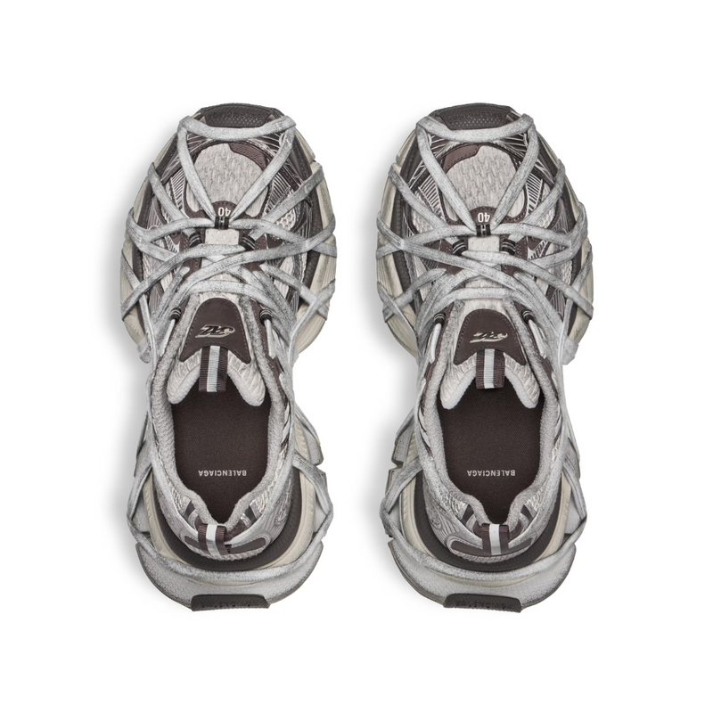 Balenciaga 3XL Silver Brown Multi Lace-Up Sneakers