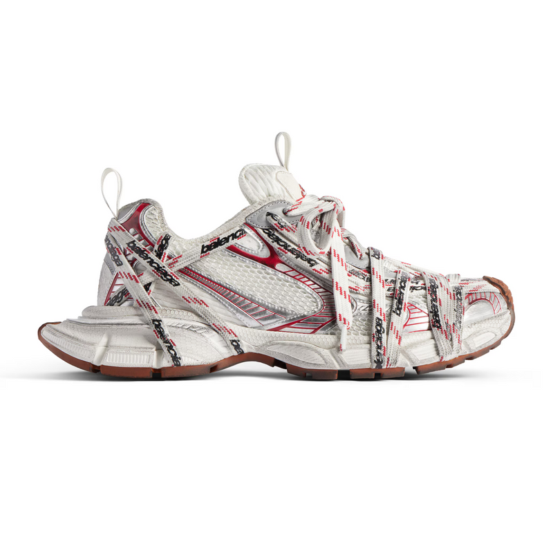 Balenciaga 3XL White Red Mesh Sneakers