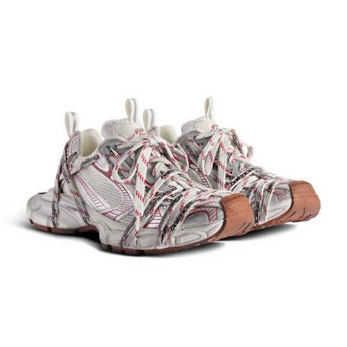 Balenciaga 3XL White Red Mesh Sneakers