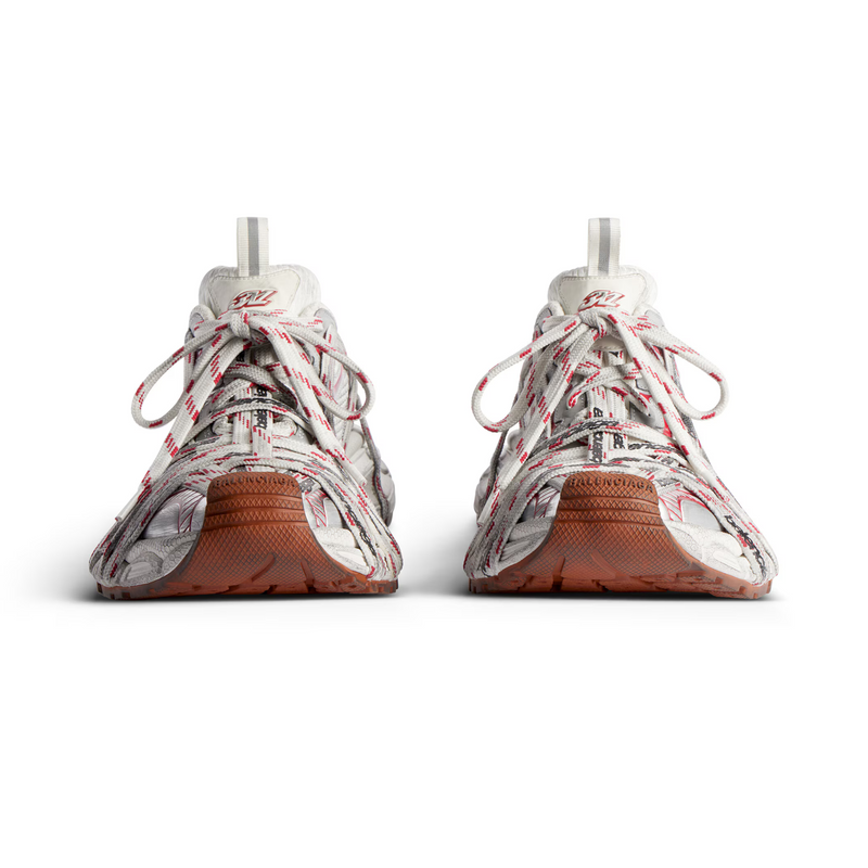 Balenciaga 3XL White Red Mesh Sneakers