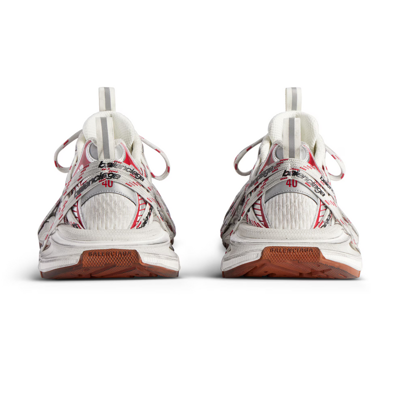 Balenciaga 3XL White Red Mesh Sneakers