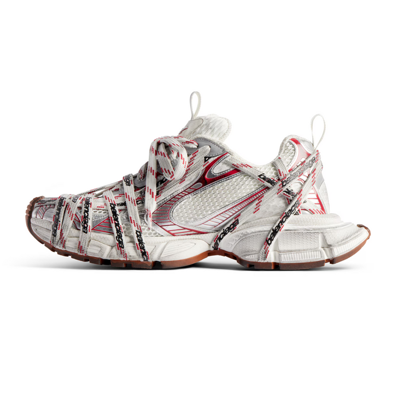 Balenciaga 3XL White Red Mesh Sneakers