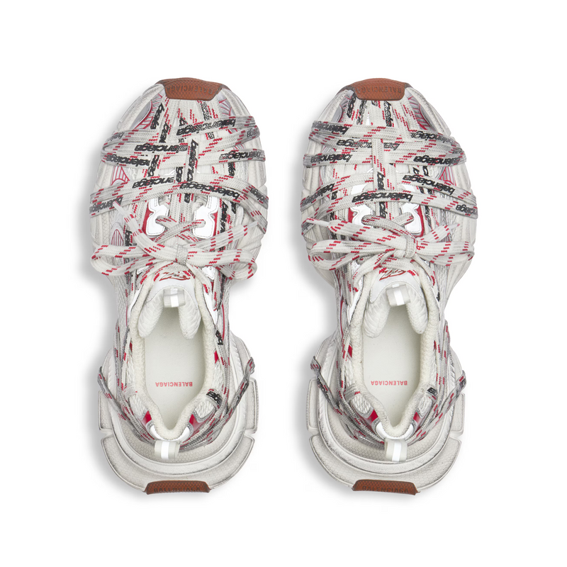 Balenciaga 3XL White Red Mesh Sneakers