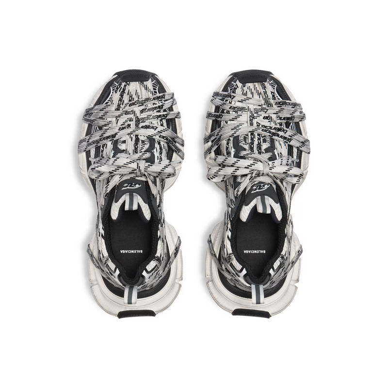 Balenciaga 3XL White Black Mesh Sneakers
