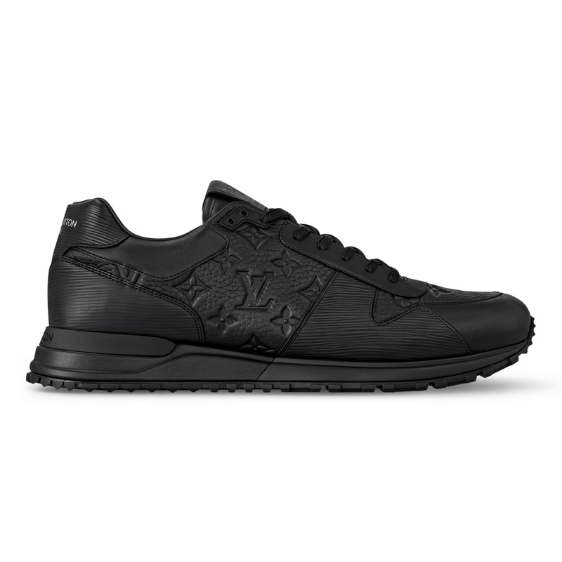 Louis Vuitton Run Away Black Monogram Leather Sneakers