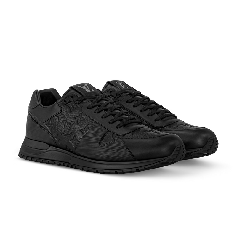 Louis Vuitton Run Away Black Monogram Leather Sneakers