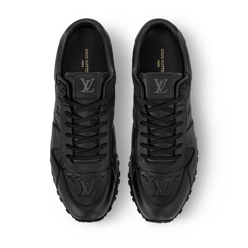 Louis Vuitton Run Away Black Monogram Leather Sneakers