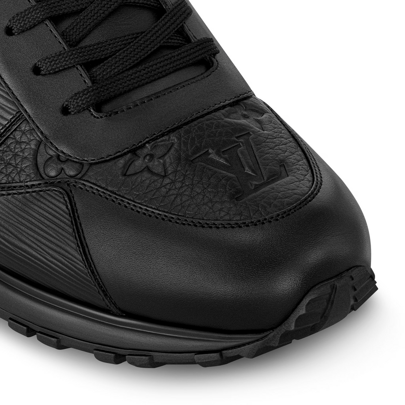 Louis Vuitton Run Away Black Monogram Leather Sneakers