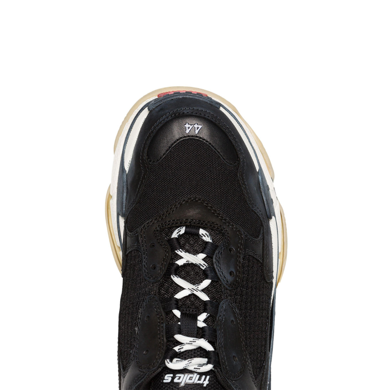 Balenciaga Triple S Black Red Multi Dad Sneakers