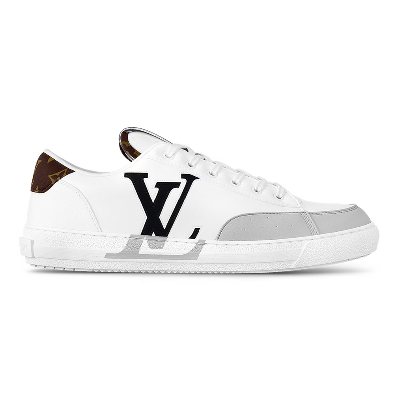 Louis Vuitton Charlie White Grey Leather Sneakers