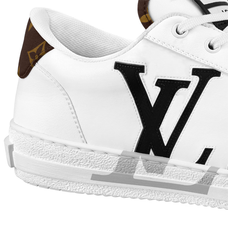 Louis Vuitton Charlie White Grey Leather Sneakers