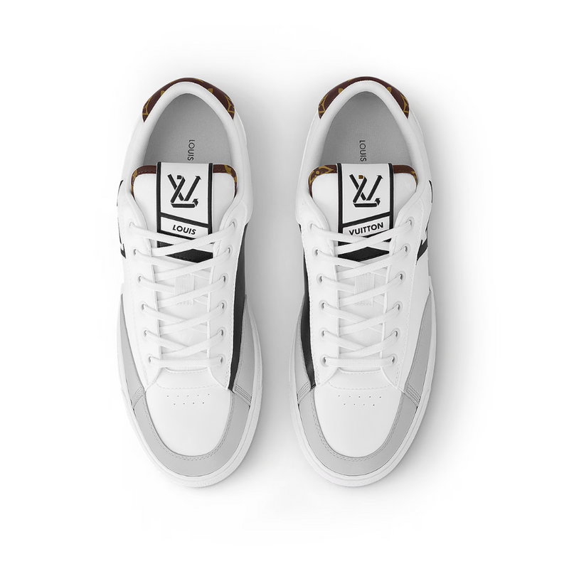 Louis Vuitton Charlie White Grey Leather Sneakers