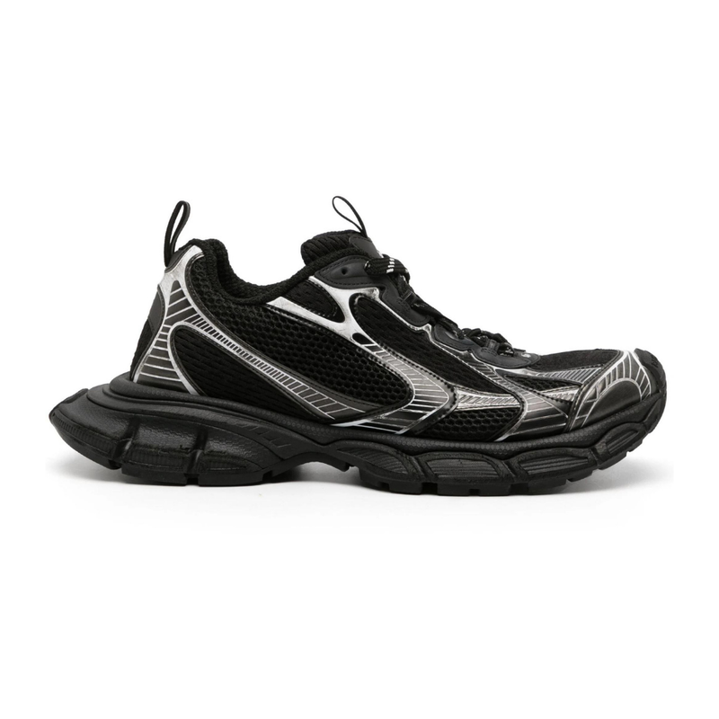 Balenciaga 3XL Black Silver Mesh Sneakers