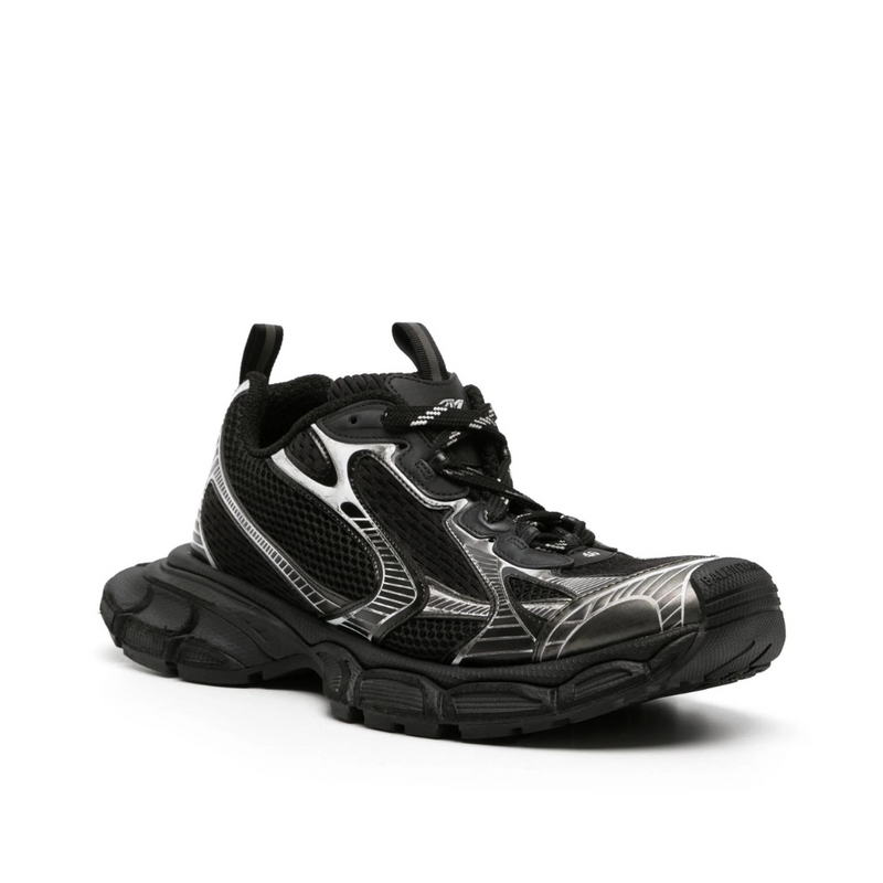 Balenciaga 3XL Black Silver Mesh Sneakers