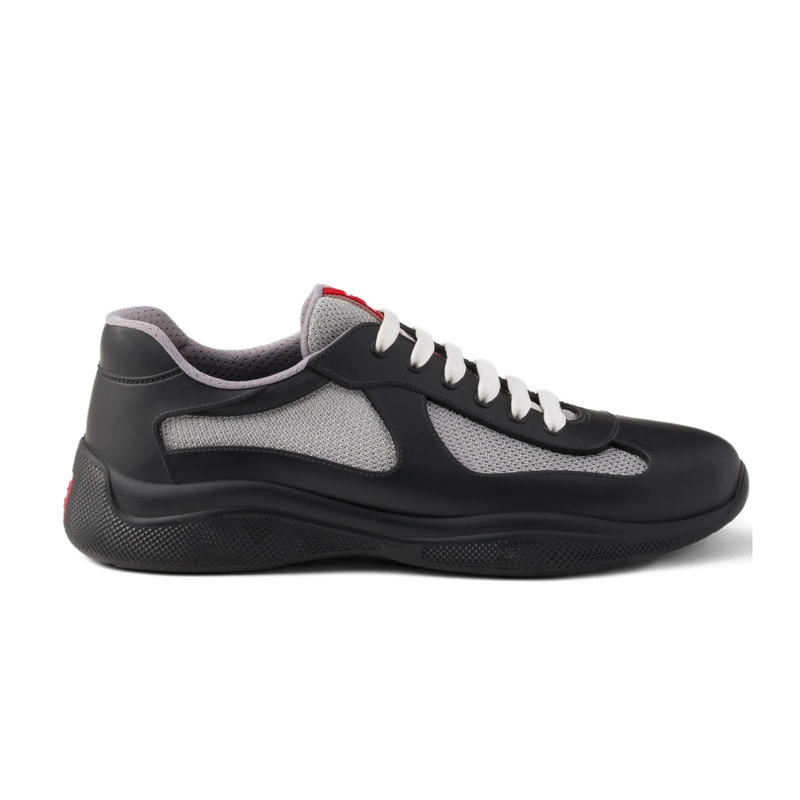 Prada America's Cup Black Grey Mesh Sneakers