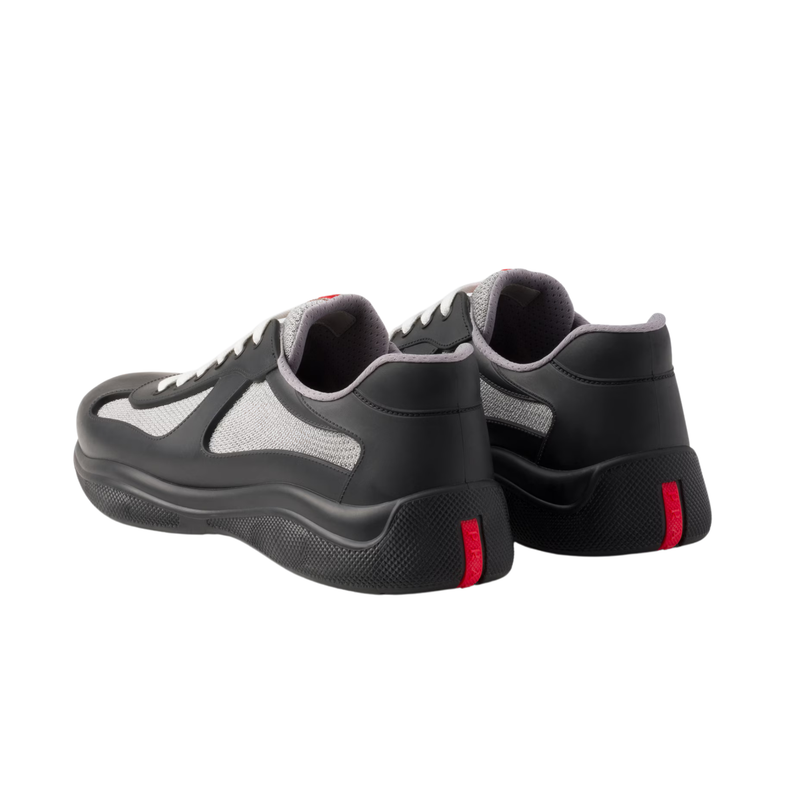 Prada America's Cup Black Grey Mesh Sneakers