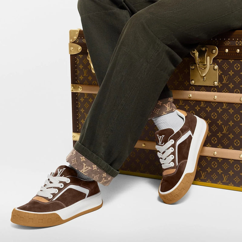 Louis Vuitton LV Tilted Brown Suede Casual Shoes