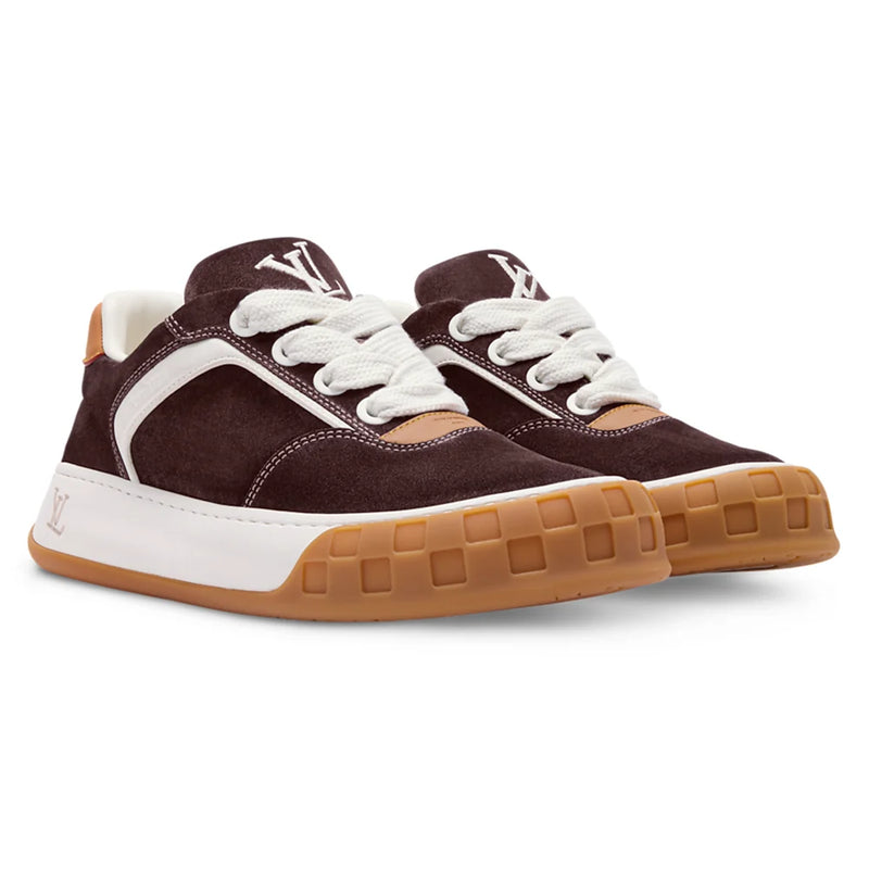 Louis Vuitton LV Tilted Dark Brown Suede Casual Shoes