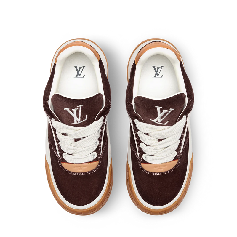 Louis Vuitton LV Tilted Dark Brown Suede Casual Shoes