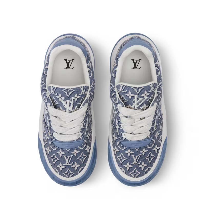 Louis Vuitton LV Tilted Blue Monogram Denim Sneaker