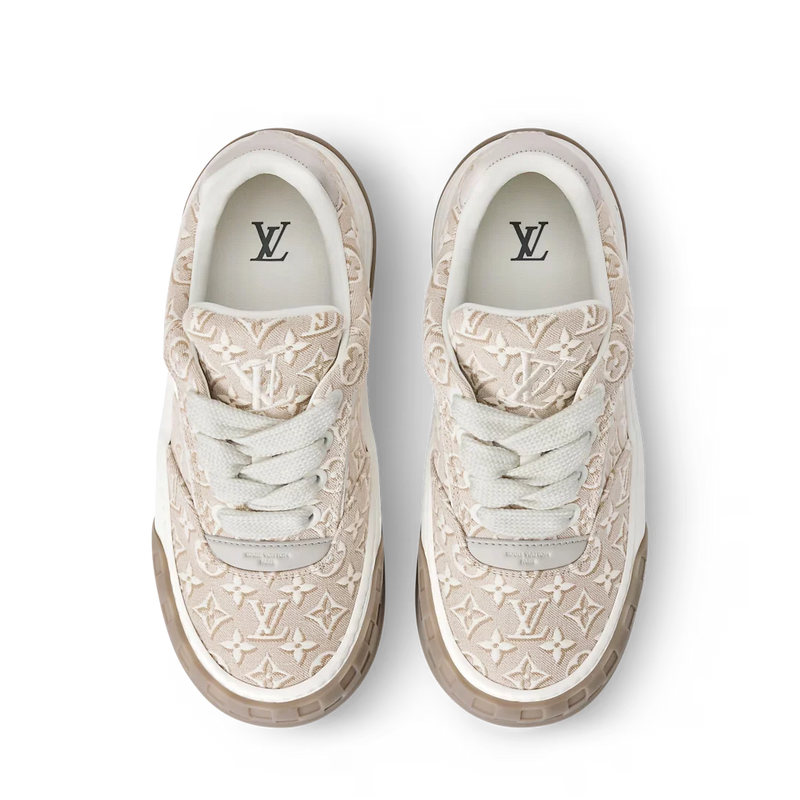 Louis Vuitton LV Tilted Beige Monogram Jacquard Sneaker