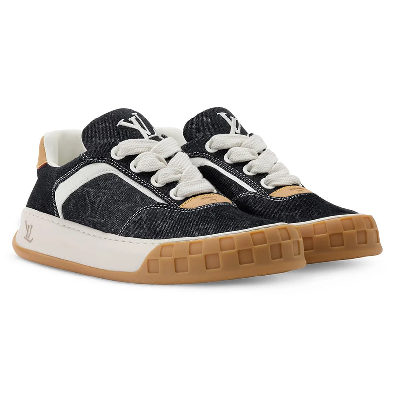 Louis Vuitton LV Tilted Black Monogram Denim Sneaker