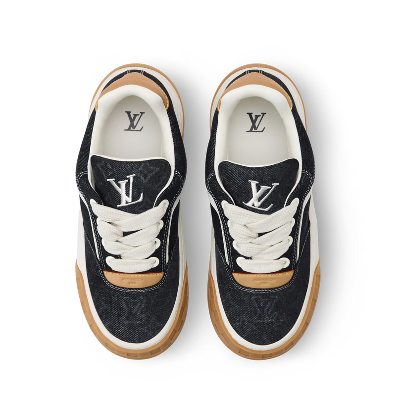 Louis Vuitton LV Tilted Black Monogram Denim Sneaker