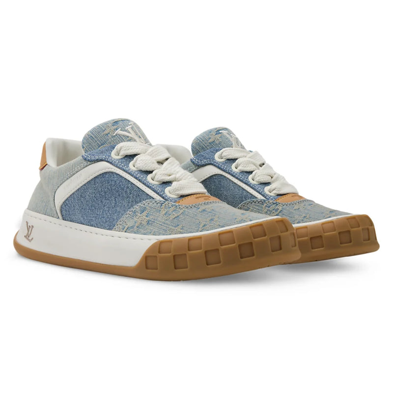 Louis Vuitton LV Tilted Light Blue Monogram Denim Sneaker